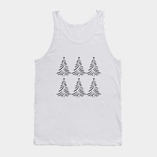 Two rows of Christmas minimal trees Tank Top